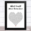 Aerosmith What Could Have Been Love White Heart Song Lyric Art Print