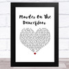 Sophie Ellis-Bextor Murder On The Dancefloor White Heart Song Lyric Art Print