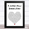 Jason Aldean A Little More Summertime White Heart Song Lyric Art Print