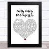 Max Bygraves Gilly Gilly Ossenfeffer White Heart Song Lyric Art Print