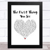 Bruno Major The First Thing You See White Heart Song Lyric Art Print