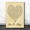 Don't Stop Fleetwood Mac Vintage Heart Song Lyric Music Wall Art Print