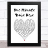 Bruce Springsteen One Minute Youre Here White Heart Song Lyric Art Print