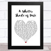 Annie Lennox A Whiter Shade of Pale White Heart Song Lyric Art Print