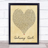 Galway Girl Ed Sheeran Vintage Heart Song Lyric Music Wall Art Print