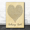 Galway Girl Ed Sheeran Vintage Heart Song Lyric Music Wall Art Print