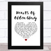 Runrig Hearts Of Olden Glory White Heart Song Lyric Art Print