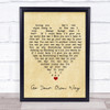 Go Your Own Way Fleetwood Mac Vintage Heart Song Lyric Music Wall Art Print