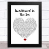 Coldplay Swallowed In The Sea White Heart Song Lyric Art Print