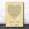 Have I Told You Lately Rod Stewart Vintage Heart Song Lyric Music Wall Art Print