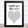 Cheryl Fight for This Love White Heart Song Lyric Art Print