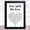 Eddie Kendricks Date With the Rain White Heart Song Lyric Art Print
