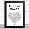 Jonas Brothers Five More Minutes White Heart Song Lyric Art Print