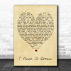 I Have A Dream ABBA Vintage Heart Song Lyric Music Wall Art Print