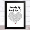 Stereophonics Hurry Up And Wait White Heart Song Lyric Art Print