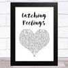 Drax Project Catching Feelings White Heart Song Lyric Art Print