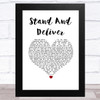 Adam Ant Stand And Deliver White Heart Song Lyric Art Print