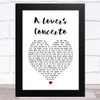The Toys A Lovers Concerto White Heart Song Lyric Art Print
