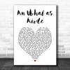 Runrig An Ubhal as Àirde White Heart Song Lyric Art Print