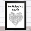 Runrig An Ubhal as Àirde White Heart Song Lyric Art Print