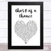 Rush Ghost of a Chance White Heart Song Lyric Art Print