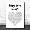 Paul McCartney and Wings Silly Love Songs White Heart Song Lyric Art Print