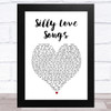 Paul McCartney and Wings Silly Love Songs White Heart Song Lyric Art Print