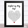 The James Hunter Six Light of My Life White Heart Song Lyric Art Print