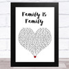 Kacey Musgraves Family Is Family White Heart Song Lyric Art Print