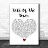 The Pretenders Talk Of The Town White Heart Song Lyric Art Print