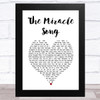 Neil Sedaka The Miracle Song White Heart Song Lyric Art Print