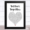 Lauv Tattoos Together White Heart Song Lyric Art Print