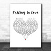 Cigarettes After Sex Falling In Love White Heart Song Lyric Art Print