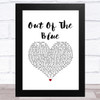 Mike + The Mechanics Out Of The Blue White Heart Song Lyric Art Print