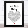 Frank Turner If I Ever Stray White Heart Song Lyric Art Print