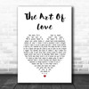 Neil Diamond The Art Of Love White Heart Song Lyric Art Print