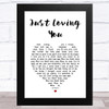 Ruby Andrews Just Loving You White Heart Song Lyric Art Print