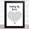 Buddy Holly Valley Of Tears White Heart Song Lyric Art Print