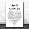 Marvin Gaye What's Going On White Heart Song Lyric Art Print