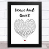 The Rifles Peace And Quiet White Heart Song Lyric Art Print