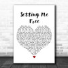 Beth Hart Setting Me Free White Heart Song Lyric Art Print