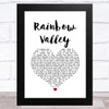 The Love Affair Rainbow Valley White Heart Song Lyric Art Print