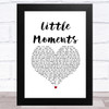 Brad Paisley Little Moments White Heart Song Lyric Art Print