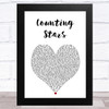 OneRepublic Counting Stars White Heart Song Lyric Art Print