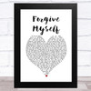 Sam Smith Forgive Myself White Heart Song Lyric Art Print