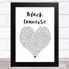 LOVA Black Converse White Heart Song Lyric Art Print
