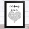 Sigala & James Arthur Lasting Lover White Heart Song Lyric Art Print