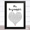 Sammy Davis Jr Mr. Bojangles White Heart Song Lyric Art Print