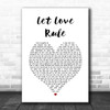 Lenny Kravitz Let Love Rule White Heart Song Lyric Art Print