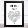 Lenny Kravitz Let Love Rule White Heart Song Lyric Art Print